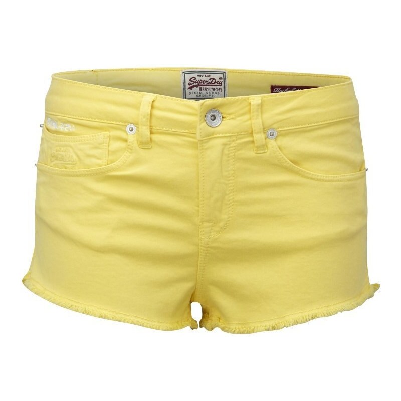 Superdry ROCKABILLY Jeans Shorts phospho yellow
