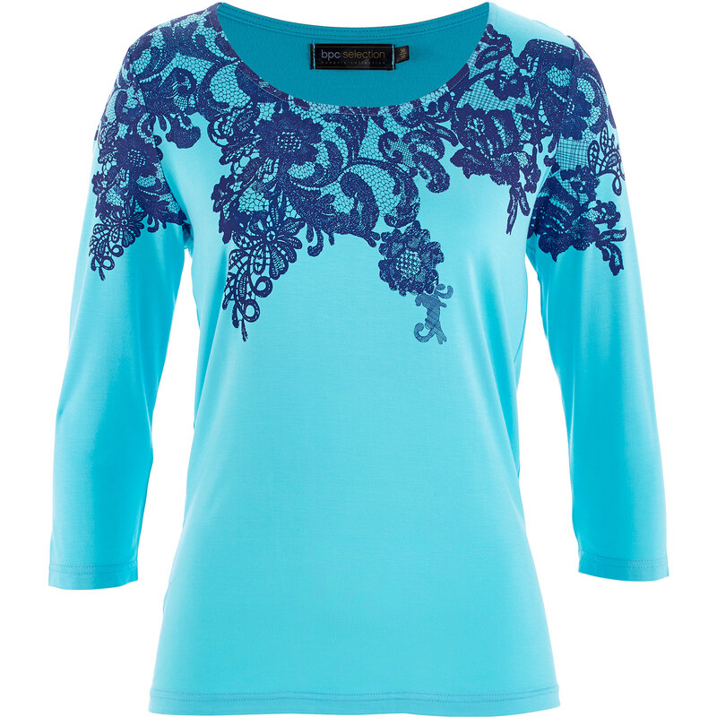 bpc selection Shirt, 3/4-Arm in blau für Damen von bonprix