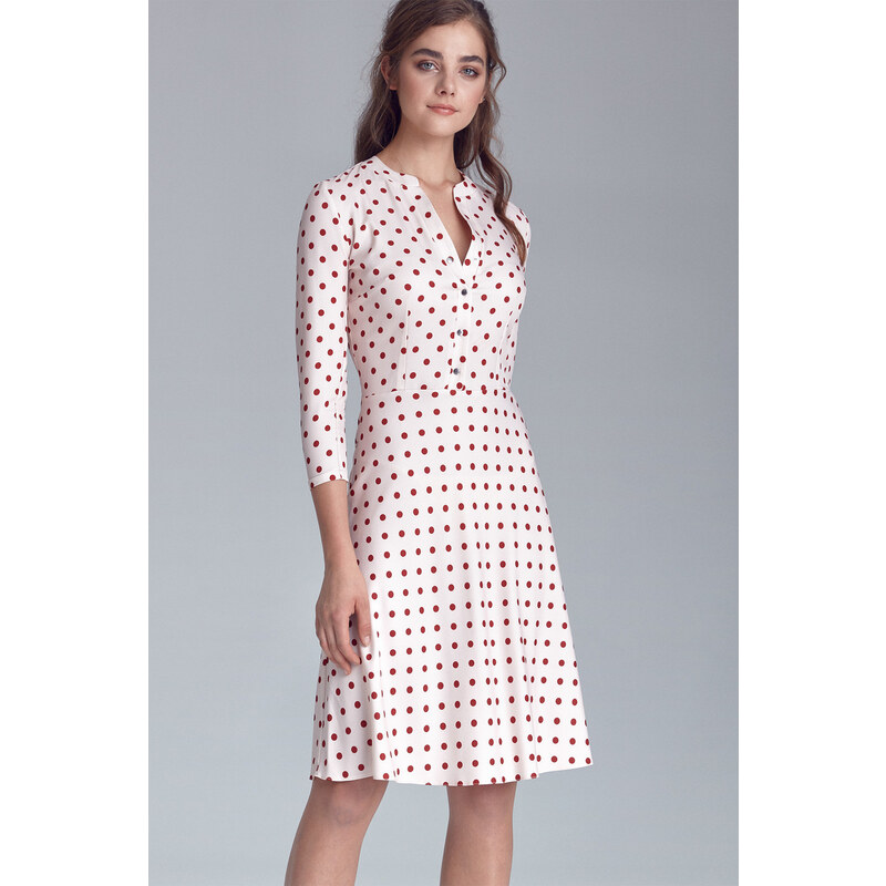 Glara Women's polka dot formal dress