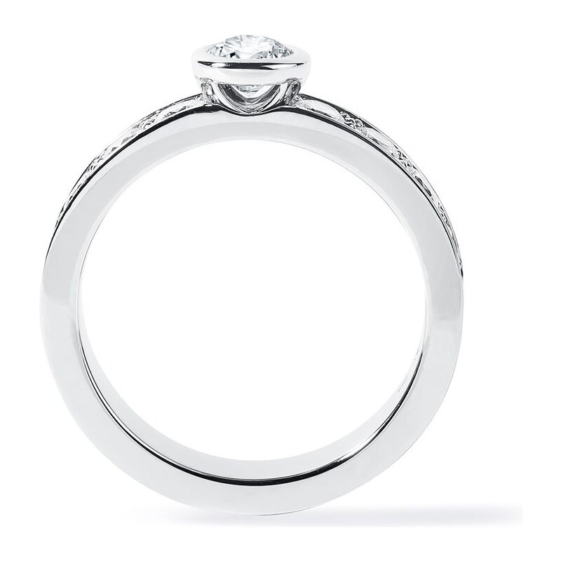Luxuriöser Ring aus Weißgold mit Diamant KLENOTA K0783012