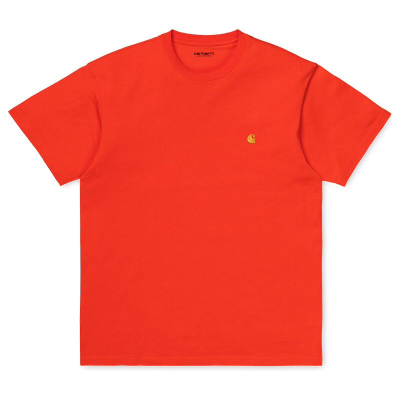 Carhartt WIP S/S Chase T-Shirt Safety Orange / Gold