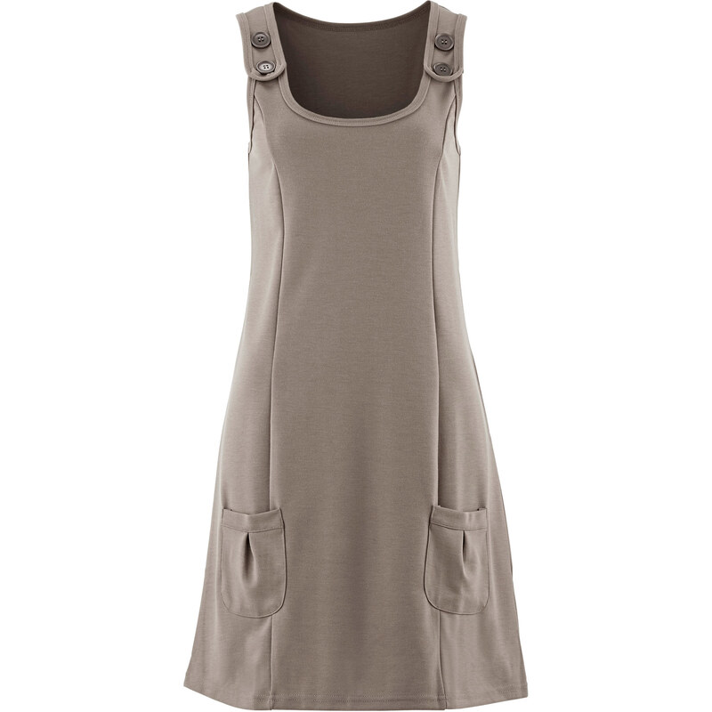 bpc bonprix collection Shirt-Kleid ohne Ärmel in braun von bonprix