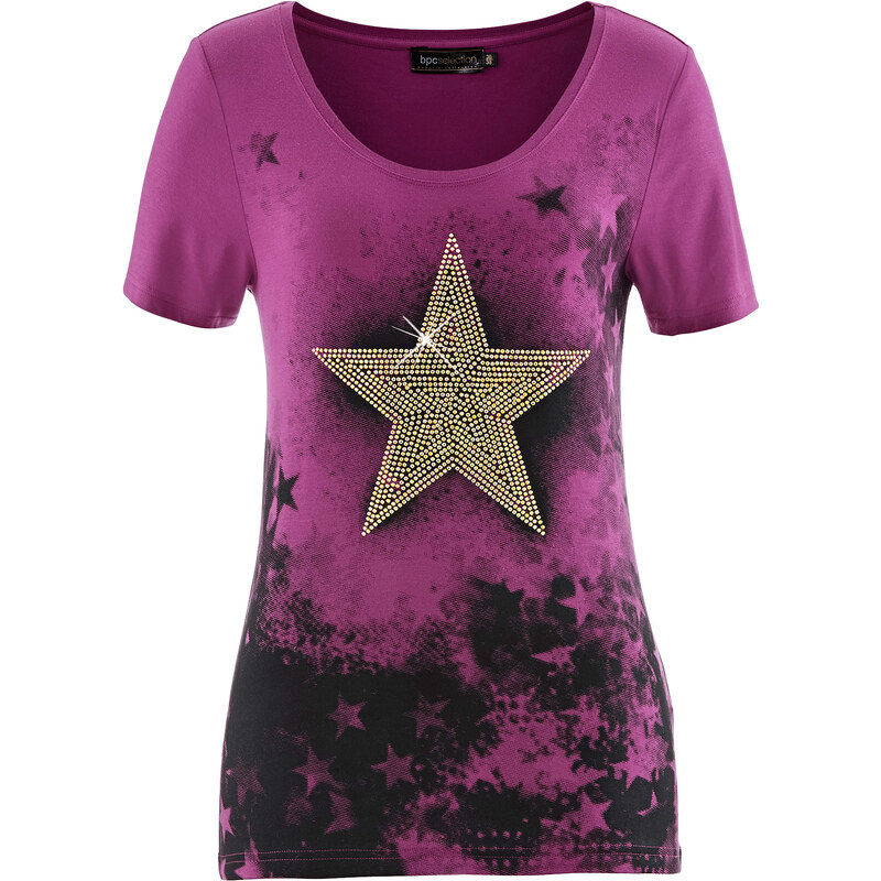 bpc selection T-Shirt, Kurzarm in lila für Damen von bonprix