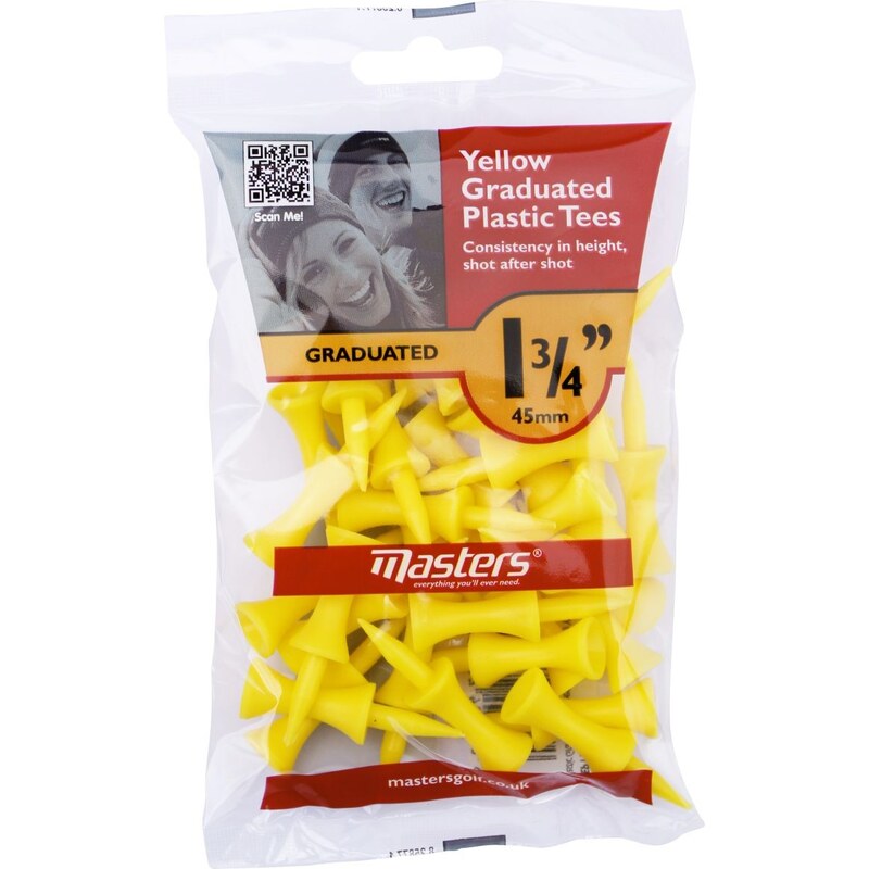 Masters Plastic Graduated Tees 1 3/4 Bag 30 Yellow
