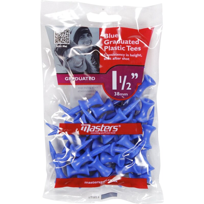 Masters Plastic Graduated Tees 1 1/2 Bag 30 Blue