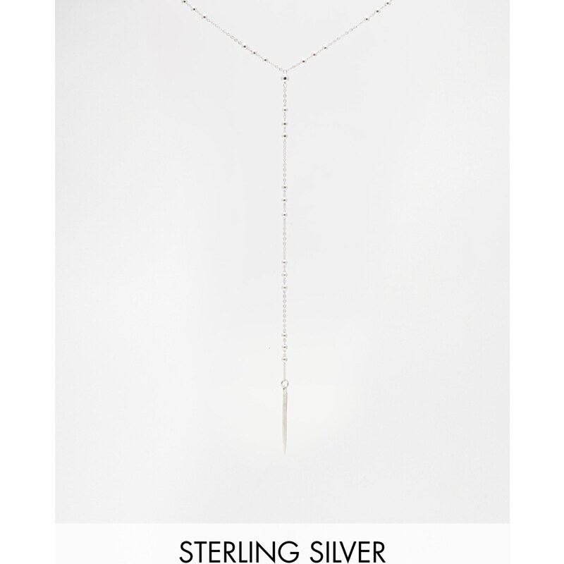 Dogeared - Dare - Halskette mit Perlen und Stacheldesign - Silber