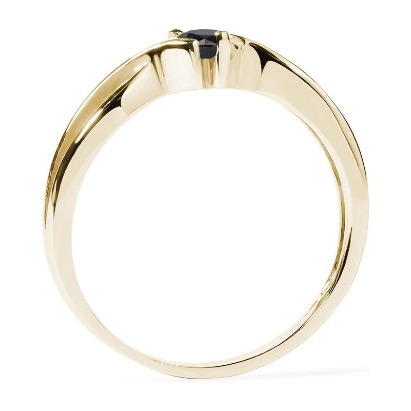 Ring mit schwarzem Diamanten in Gelbgold KLENOTA K0066023