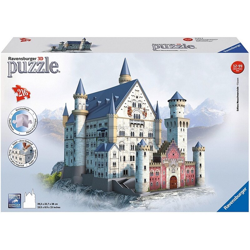 Ravensburger 3D Puzzle 216 Teile, »Schloss Neuschwanstein«