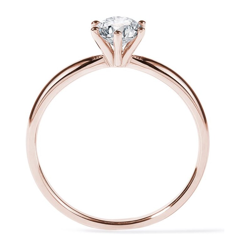 Ring mit einem 0,5 ct Diamant im Brillantschliff aus Roségold KLENOTA K0191014