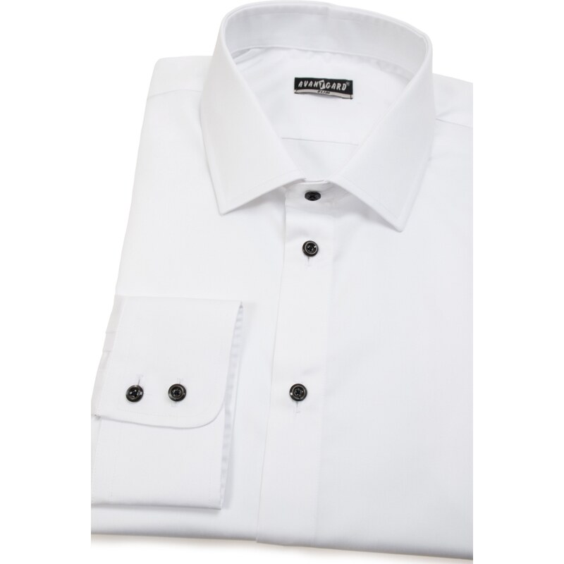 Avantgard Weißes slim Herrenhemd aus 100% Baumwolle