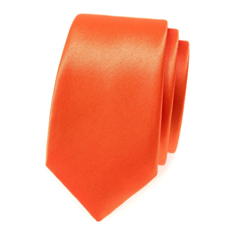 Avantgard Orange schmale Krawatte