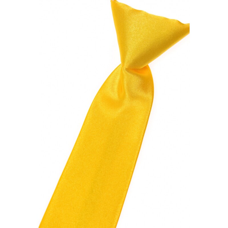 Avantgard Jungen Kinder Krawatte gelb glatt