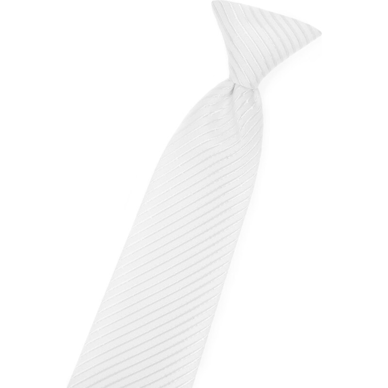 Avantgard Weiße junge Krawatte mit glänzenden Streifen