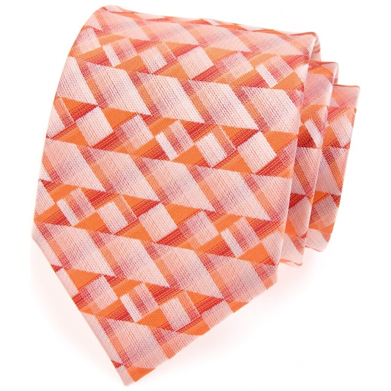 Avantgard Krawatte orange geometrische Formen