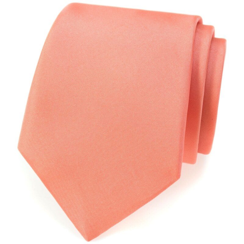 Avantgard Einfarbige lachsfarbene Krawatte