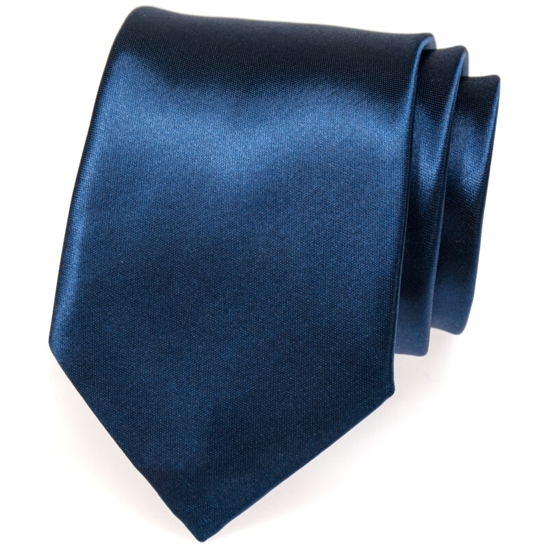 Avantgard Dunkelblaue glänzende Krawatte