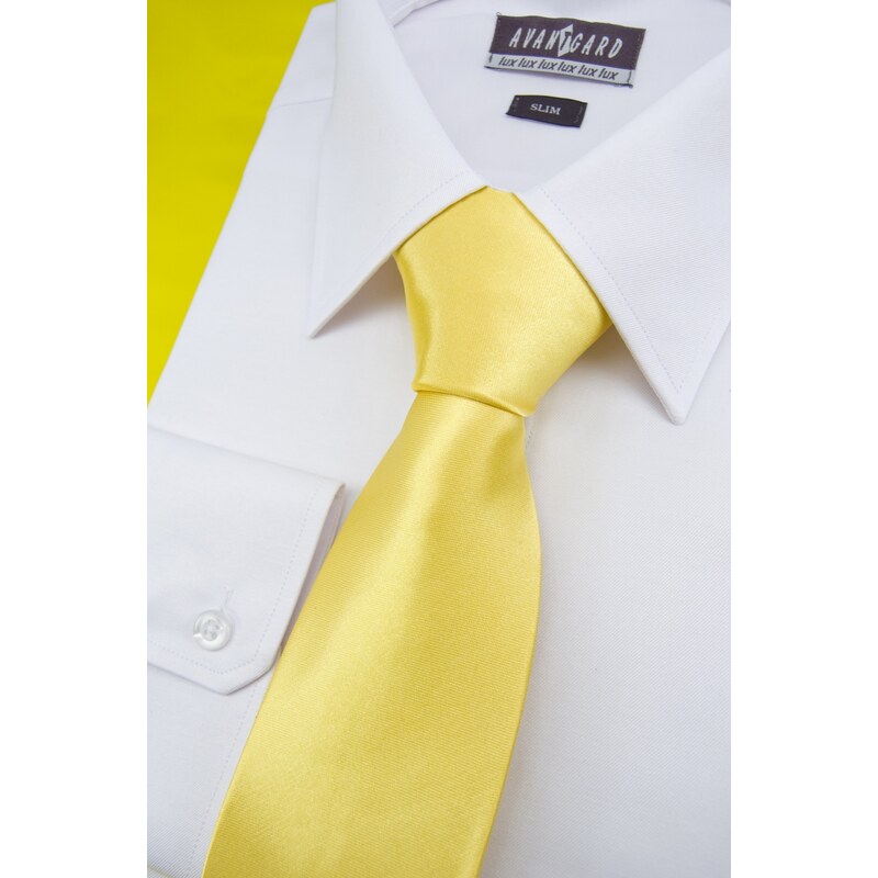 Avantgard Krawatte Gelb mit Glanz
