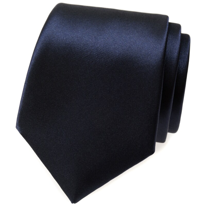 Avantgard Krawatte für Herren Dunkelblau Glanz