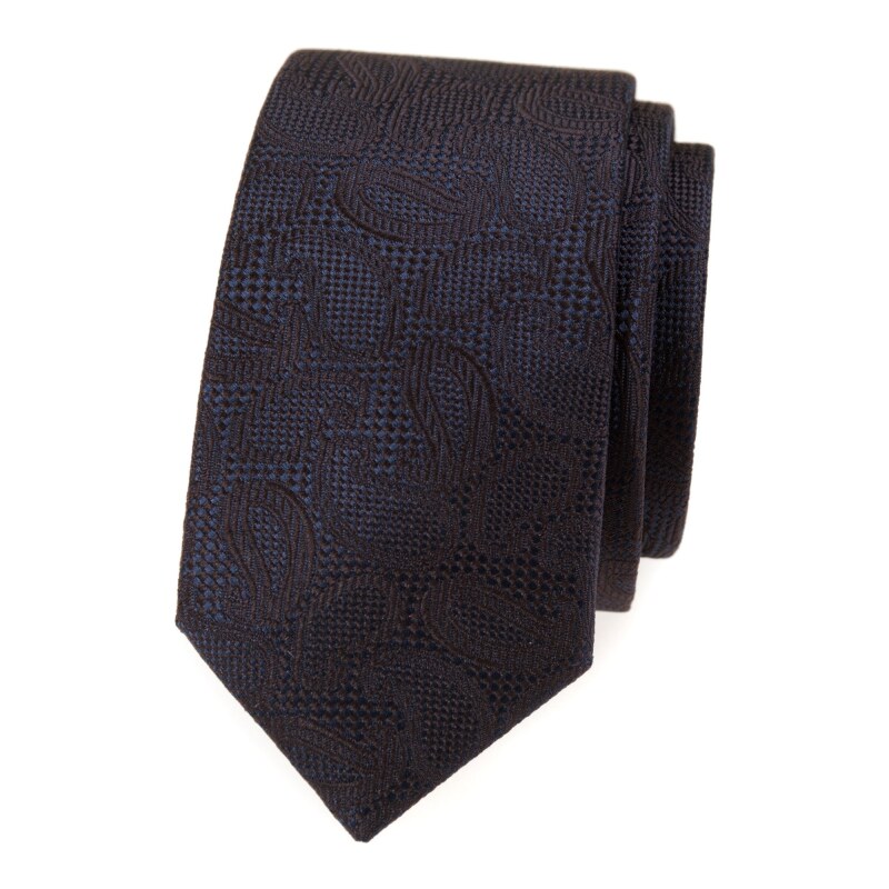 Avantgard Braune, strukturierte Krawatte mit Paisley-Muster