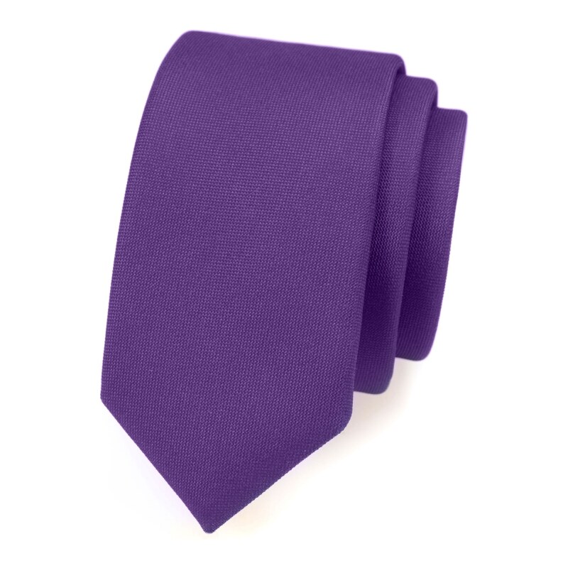 Avantgard Mattviolette schmale Krawatte