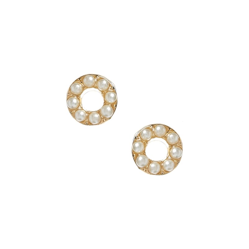 Asos Limited Edition Mini Faux Pearl Circle Earrings