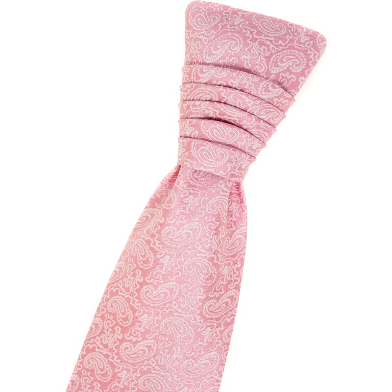 Avantgard Puderrosa französische Krawatte mit Paisley-Muster