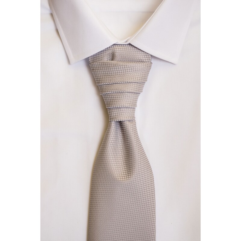 Avantgard Graue strukturierte französische Krawatte