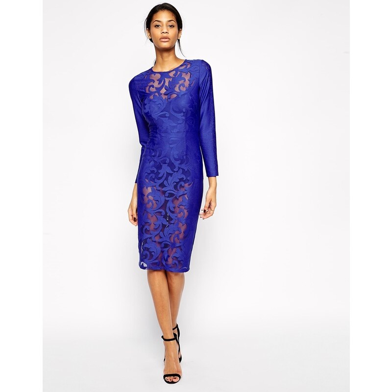 ASOS Premium - Bodysuit-Kleid aus Spitze - Kobaltblau 39,99 €