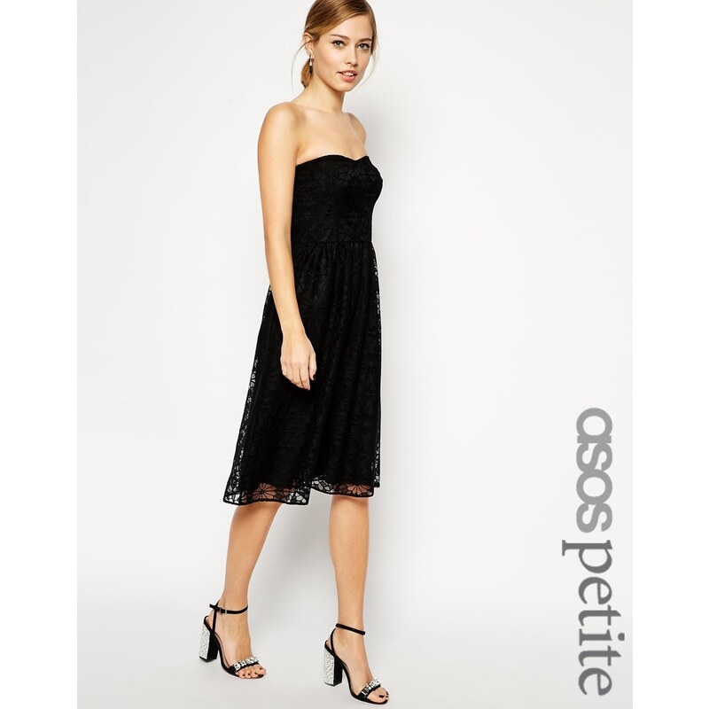 ASOS PETITE - Bandeau-Kleid aus geblümter Spitze - Rosa 12,99 €