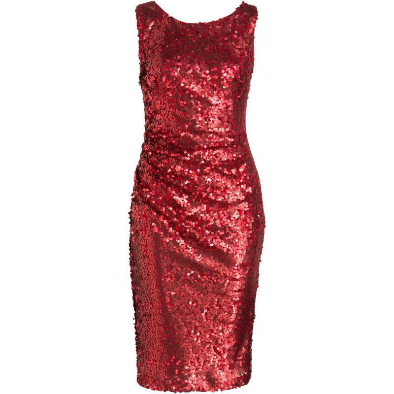 Phase Eight Kleid ANGELE mit Pailettenbesatz rot
