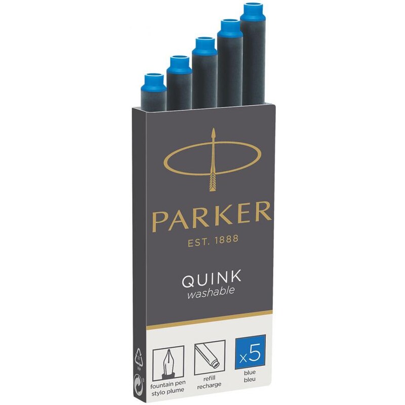 Tintenpatronen PARKER / Quink / Blau auswaschbar