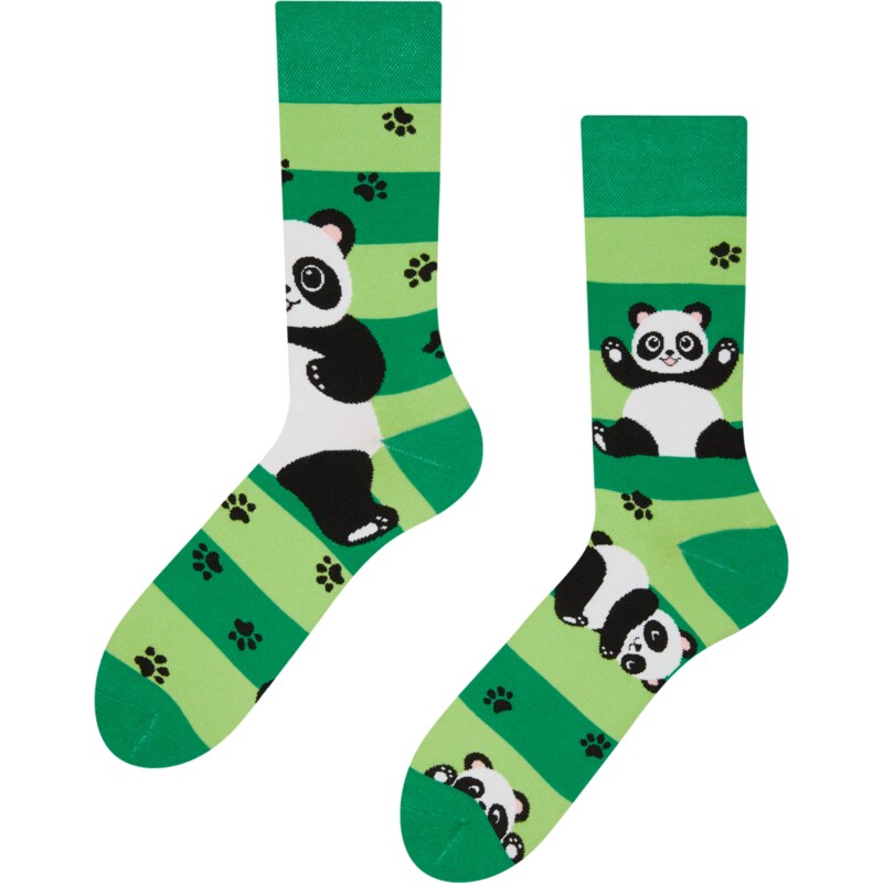 Dedoles Lustige Socken Panda und Streifen
