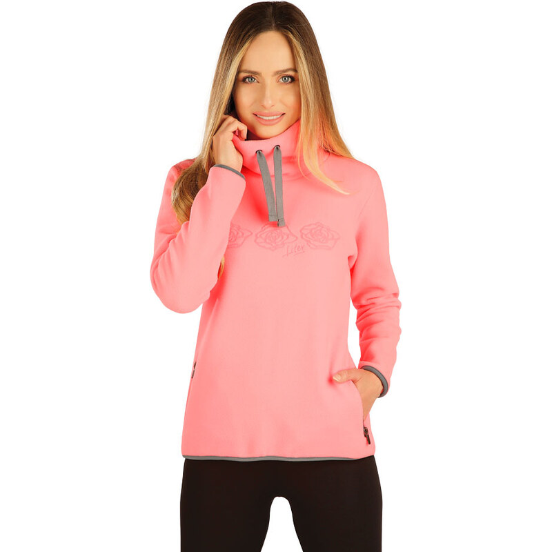 LITEX Fleece Damen Sweatshirt. 7A290, pink