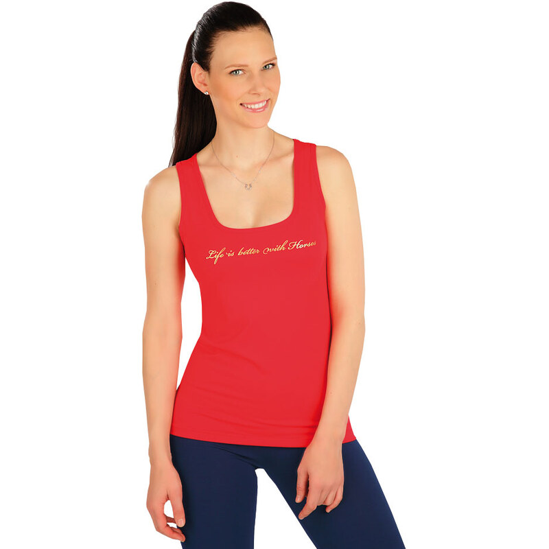 LITEX Damen T-Shirt ohne Ärmel. J1253, rot