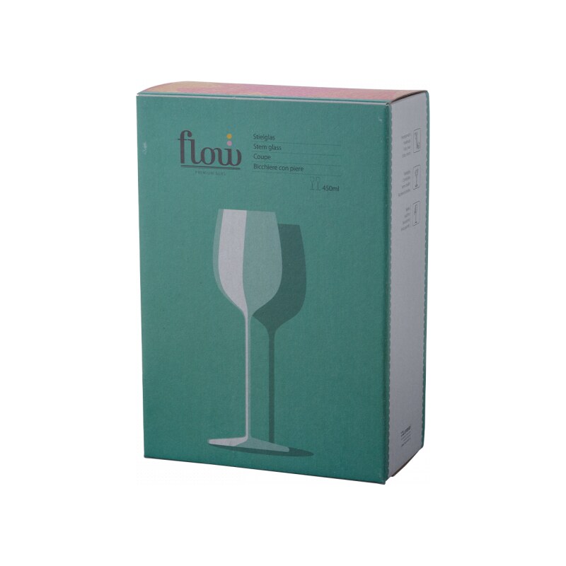 SOLA Lunasol - Rotweingläser 450 ml 2-tlg. Set – FLOW Glas Platinum Line (321701)