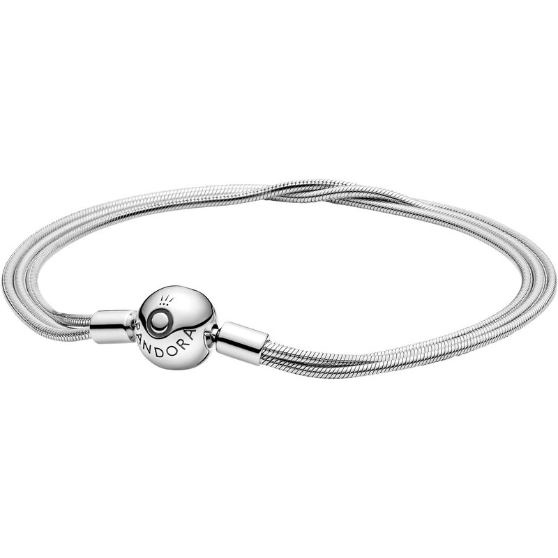 Pandora Damen-Armband Silber Multi-Schlangenkette 599338C00-18, 18 cm