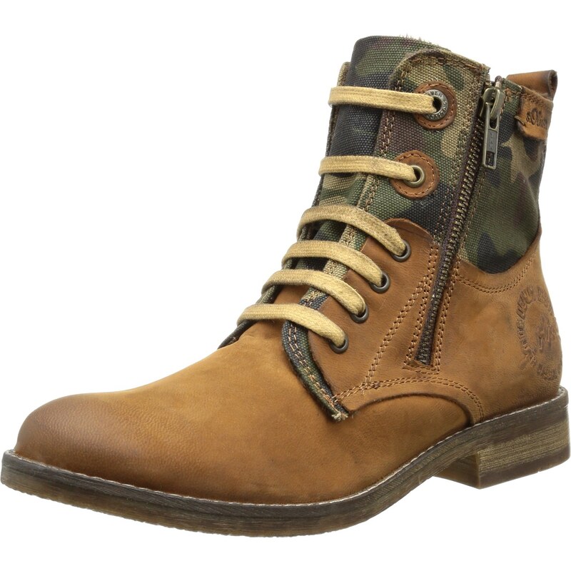 s.Oliver Damen Casual Combat Boots, Braun (Cognac 305), 36