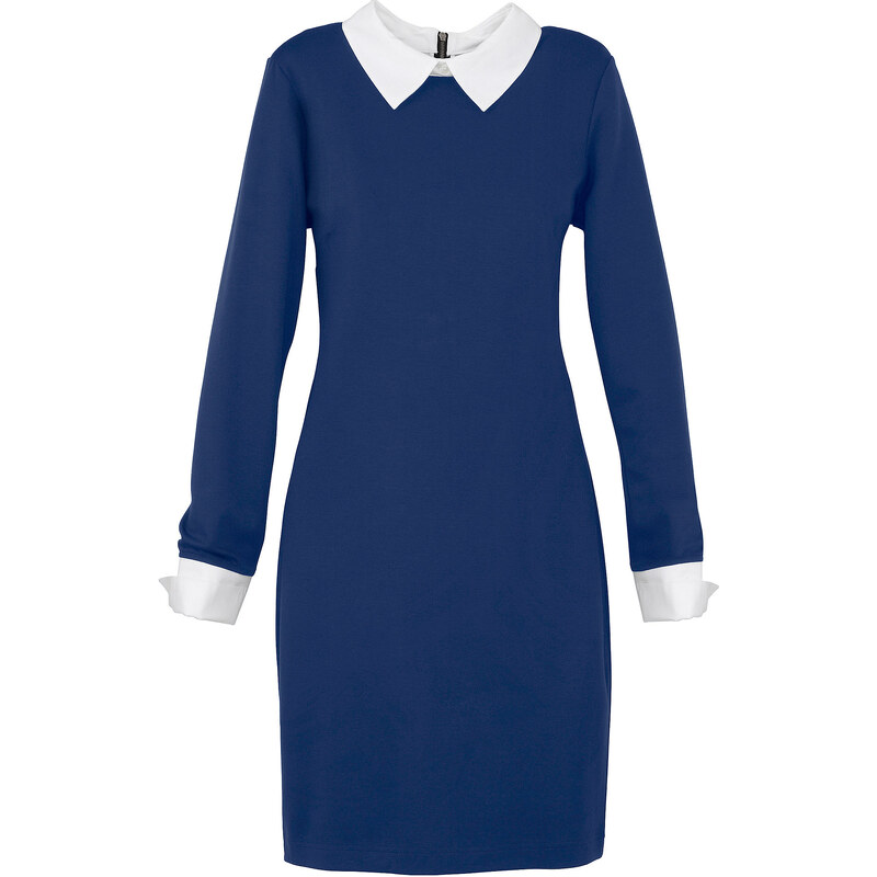 BODYFLIRT boutique Kleid langarm in blau von bonprix