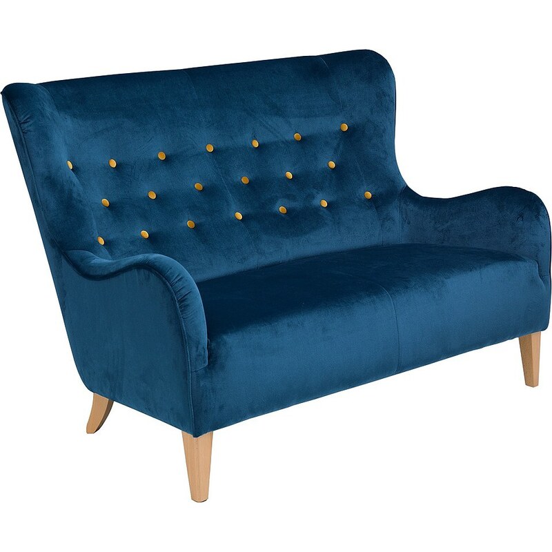 Max Winzer® 2-Sitzer Sofa »Melina« im Retrolook, mit farbigen Zierknöpfen, Breite 149 cm
