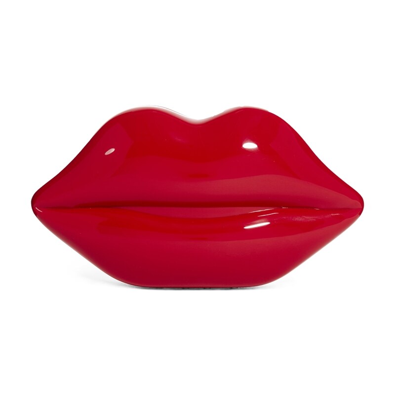 Lulu Guinness - Lippen-Clutch in Rot - Rot