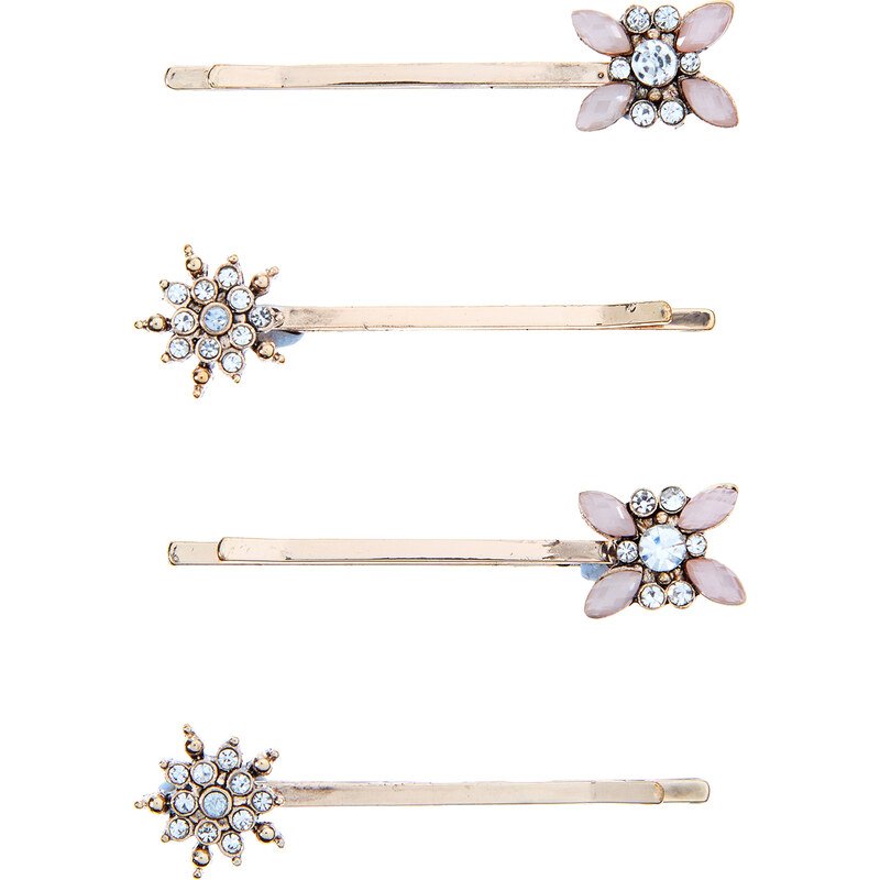 Accessorize 4er-Haarklammer-Packung mit Blumen und Sternen