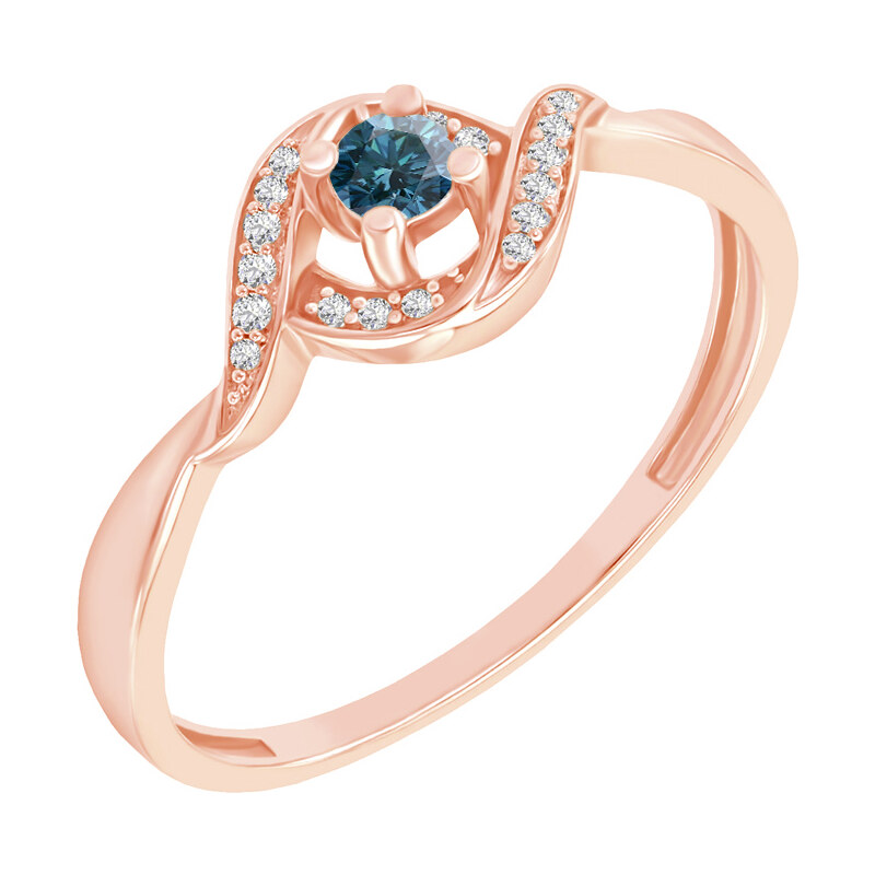 Eppi Verlobungsring mit blauem Diamant Nurisa