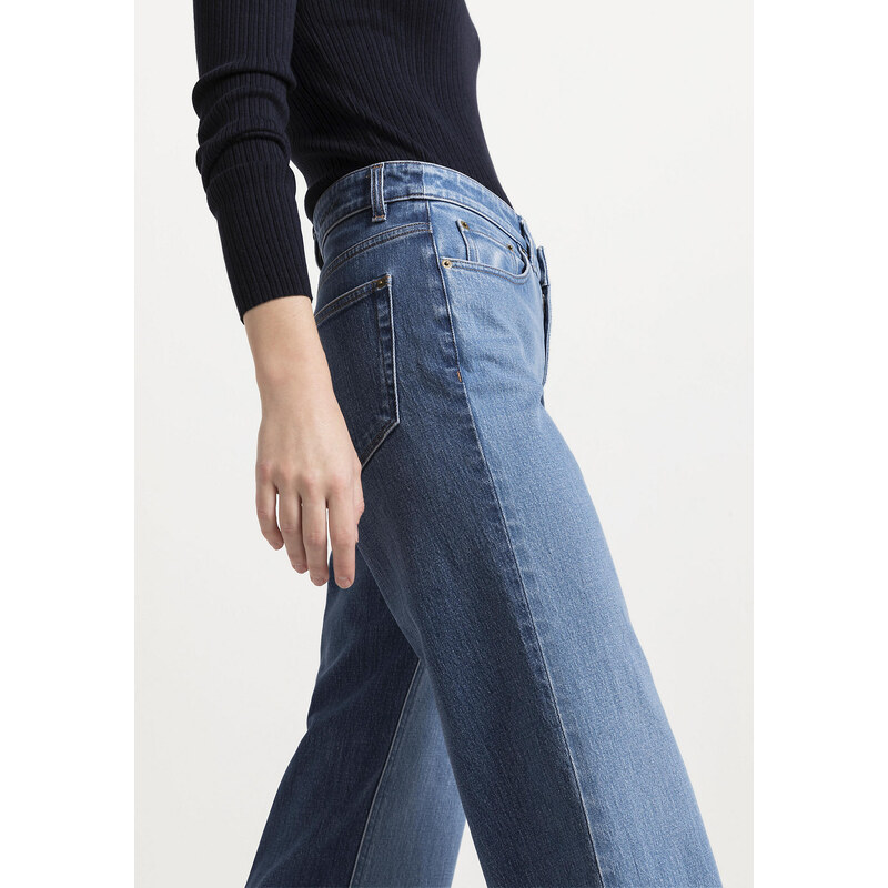 hessnatur & Co. KG Jeans Cropped Flared aus Bio-Denim