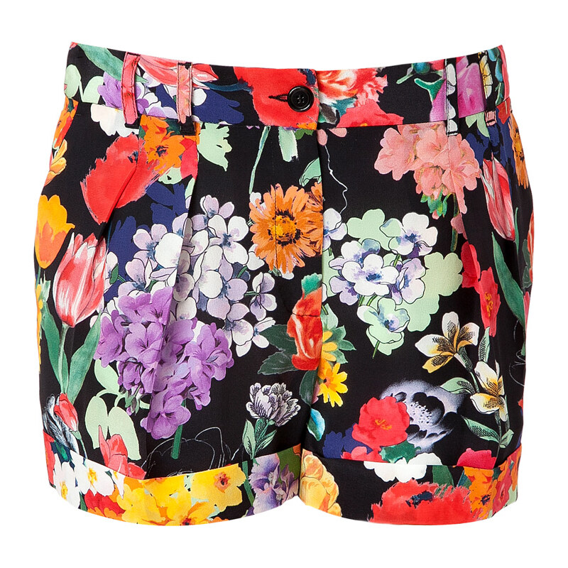Moschino Silk Floral Print Shorts