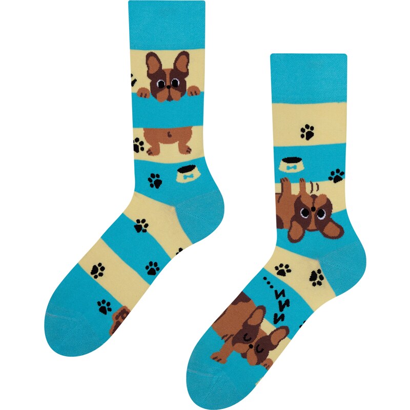 Dedoles Lustige Socken Hunde und Streifen