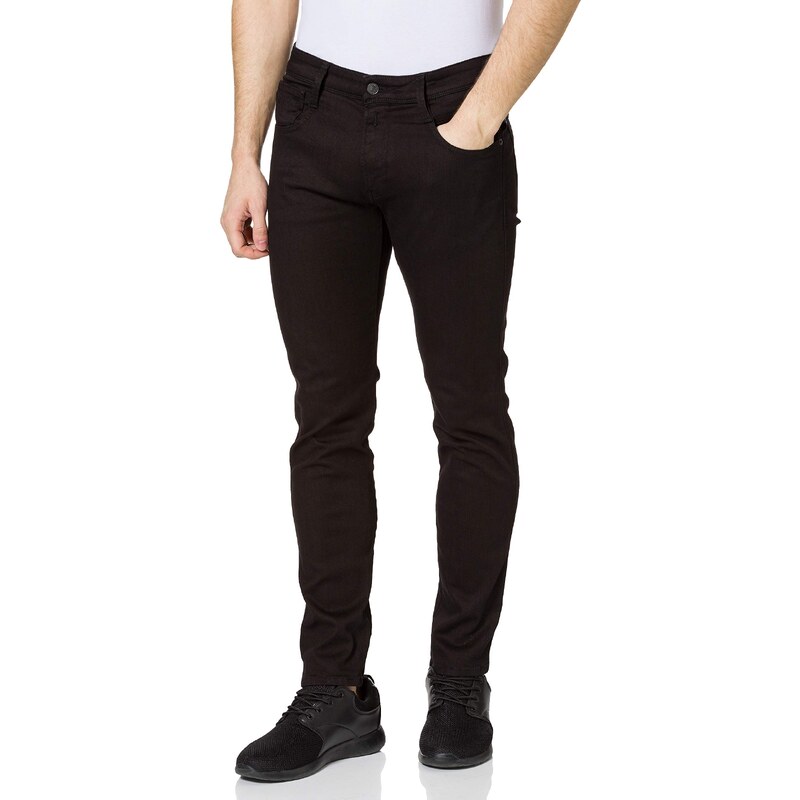 Replay Herren Jeans Anbass Slim-Fit, Black 098 (Schwarz), 30W / 36L