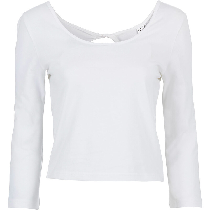 RAINBOW Kurz-Shirt 3/4 Arm in weiß (Rundhals) für Damen von bonprix