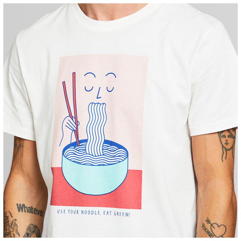 Dedicated T-shirt Stockholm Noodle Off-White