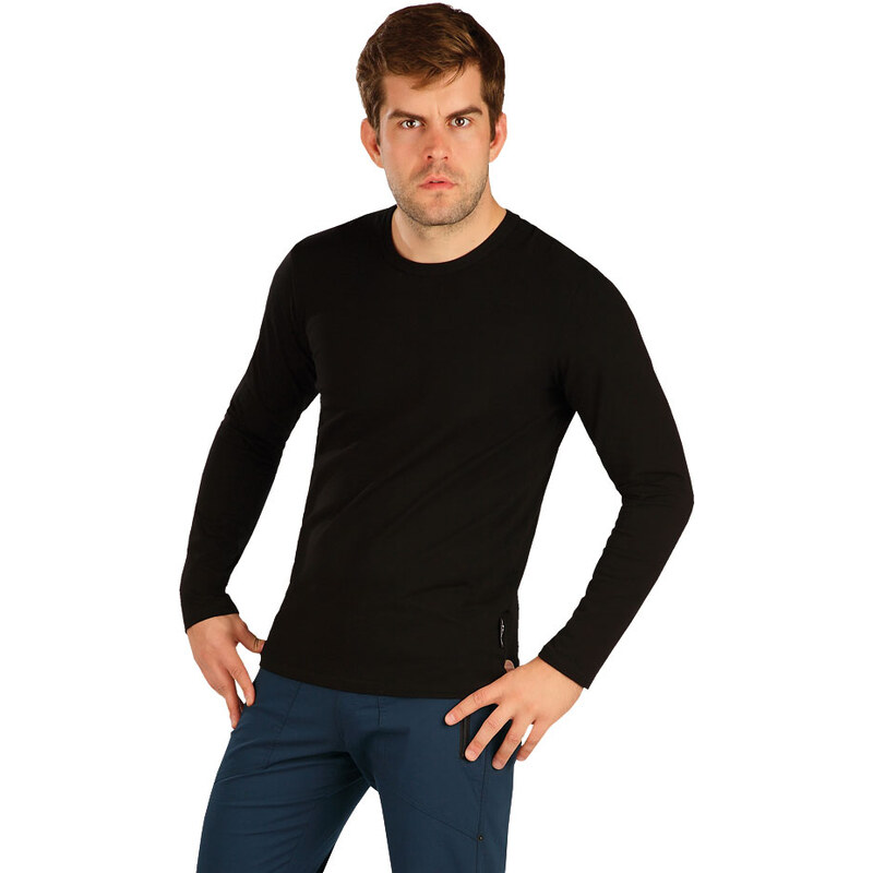 LITEX Herren T-Shirt mit langen Ärmeln. 5B296, schwarz