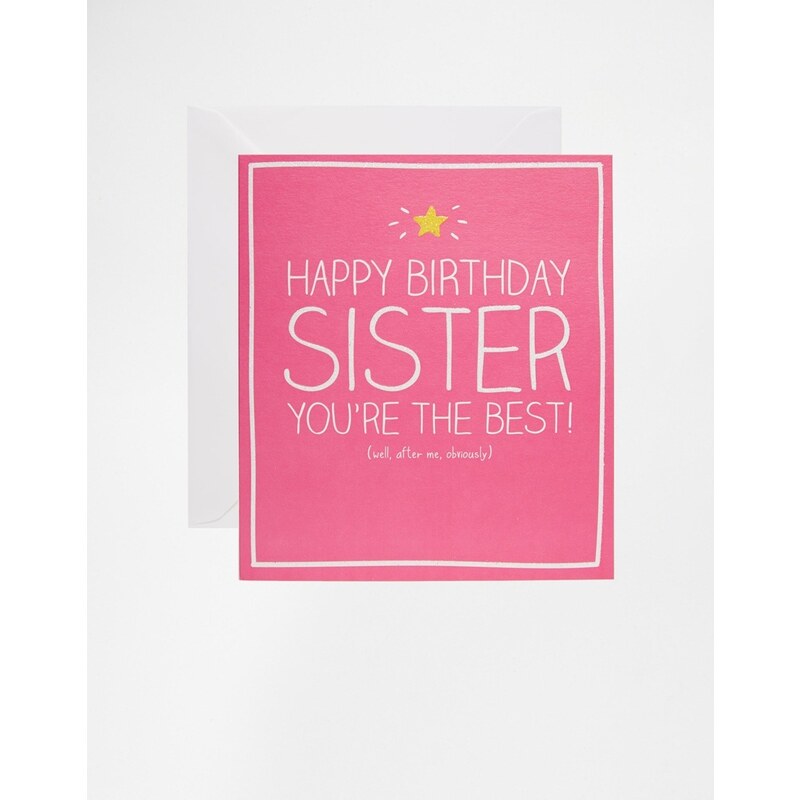 Happy Jackson - Geburtstagskarte für die Schwester - Mehrfarbig